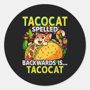 Adesivo Tacocat escrito ao contrário taco cat cinco de mai
