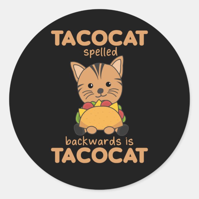 Adesivo Tacocat Ortografado Para Trás É Tacocat - Amor (Frente)