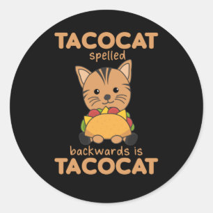 Adesivo Tacocat Ortografado Para Trás É Tacocat - Amor