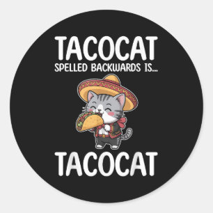 Adesivo Tacocat Ortografado Para Trás É Tacocat Cat E Taco