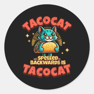 Adesivo Tacocat Ortográfico É Taco Cat Tee1