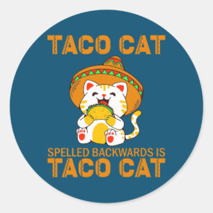 Adesivo TacoCat para Crianças Taco Cat Cinco de Maio TacoC