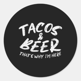 Adesivo Tacos Beer Porque Estou Aqui Bebendo Pub Cinco De