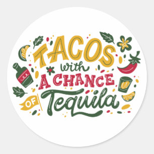 Adesivo Tacos Com Possibilidade De Tequila