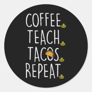 Adesivo Tacos De Café Repetem Cinco De Mayo Mexicano Te