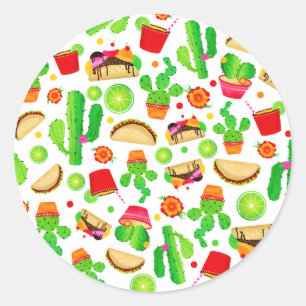 Adesivo Tacos de Fiesta Terça-feira de Tacos Colorido Cinc