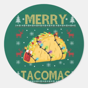 Adesivo Tacos de Natal Feios Tacos Engraçados Tacos de pre