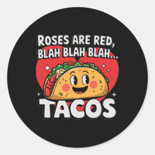 Adesivo Tacos Dia dos Namorados Engraçado Amante de Comida