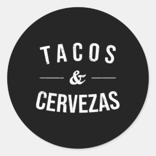 Adesivo Tacos E Cervezas Engraçadas Cervezas Sobre A Comid