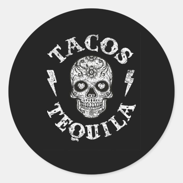Adesivo Tacos E Tequila Comida Mexicana Tee Men Wo (Frente)
