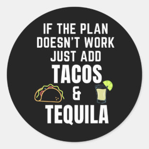 Adesivo Tacos Engraçados E Citação De Tequila Para Cinco D