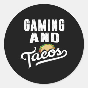 Adesivo Tacos Retro Jogo Jogador de Vídeo Taco Fan