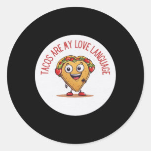 Adesivo Tacos São Minha Linguagem do Amor Engraçado Dia do