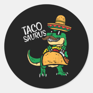 Adesivo Tacosaurus Taco Dino Trex Cinco De Mayo Kids Toddl