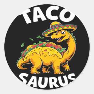 Adesivo Tacosaurus taco dinossauro dino engraçado cinco de