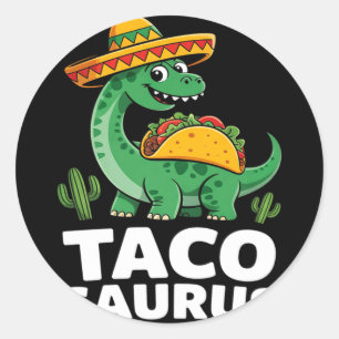 Adesivo Tacosaurus taco dinossauro dino engraçado cinco de