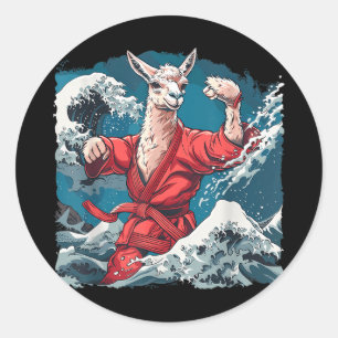 Adesivo Taekwondo Alpaca Ondas Kickboxing Judo Mma Alpaca