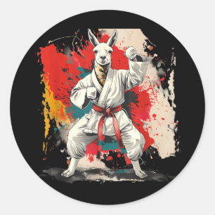 Adesivo Taekwondo Alpcaca Aquarela Taekwondo Judo Alpaca