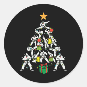 Adesivo Taekwondo Árvore de Natal Xmas Artes Marciais Kara
