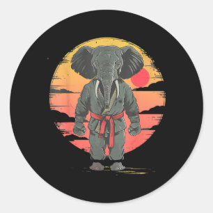 Adesivo Taekwondo Chute Boxe Animall Jiu-Jitsu Elefante