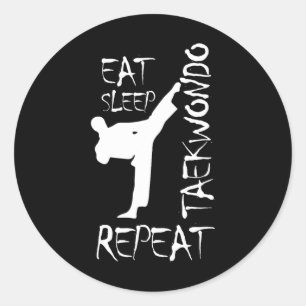 Adesivo Taekwondo Come Sleep Taekwondo Repete Arte Marcial
