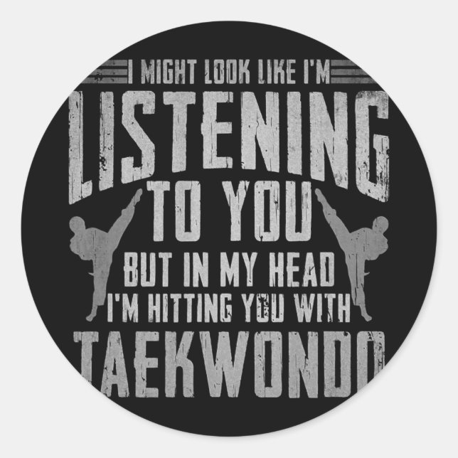 Adesivo Taekwondo Gifts For Boys Girls Adults TKD  (Frente)