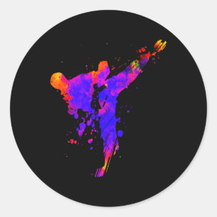 Adesivo Taekwondo Jiu Jitsu Paint Splatters Kids Jujitsu J