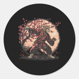 Adesivo Taekwondo Leopard Kickboxing Animall Jiu-jitsu Kun