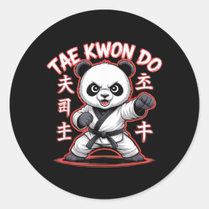 Adesivo Taekwondo Panda - Engraçado MMA Tkd Coreano