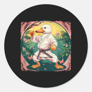 Adesivo Taekwondo Pato Jardim Floral Mma Artes Marciais