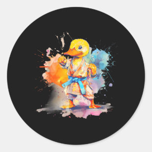 Adesivo Taekwondo Pato Judo Pato Mma Aquarela Artes Marcia