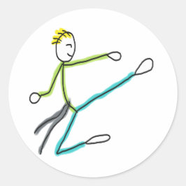 Adesivo Taekwondo Stickman