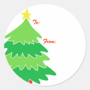 Adesivo Tag do presente da árvore de Natal