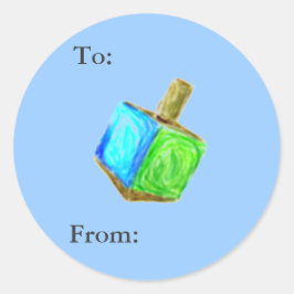 Adesivo Tag do presente de Dreidel