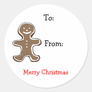 Adesivo Tag do presente do Feliz Natal