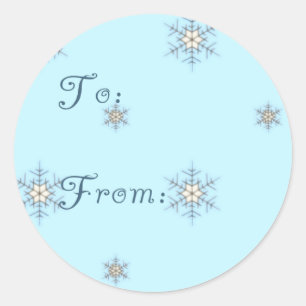Adesivo Tag do presente do floco de neve