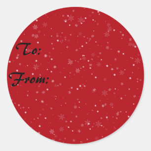 Adesivo Tag do presente do floco de neve
