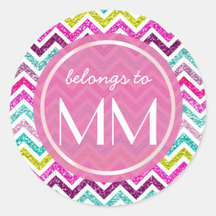 Adesivo Tag femininos de Bling Coloful DIY do brilho do