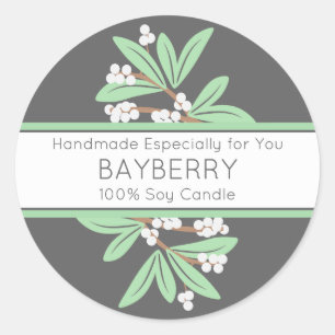 Adesivo Tag Handmade do presente com Bayberry do inverno