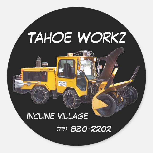 Adesivo Tahoe Workz llc Snow Remove Services Sticker (Frente)