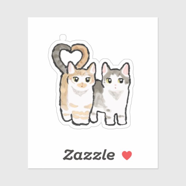 Adesivo Tail of Love (Folha)