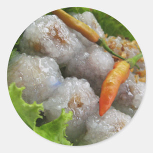 Adesivo Tailandês Sago com Chili ... Comida da rua Tailând