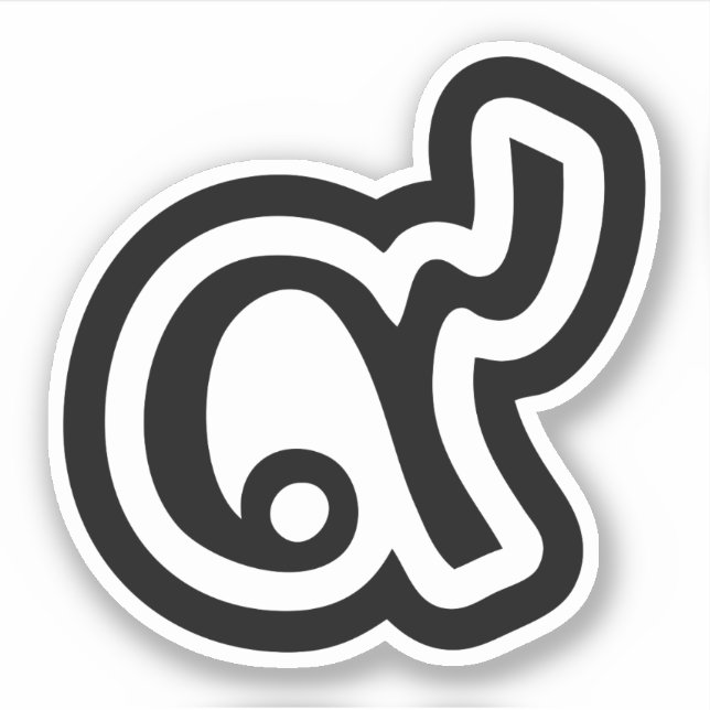 Adesivo Tailândia Lucky Número 9 / Nove / ๙ (Gao/Kao) Tail (Frente)