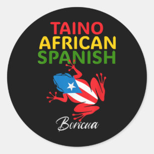 Adesivo Taino Africano Espanhol Coqui Bandeira de Porto Ri