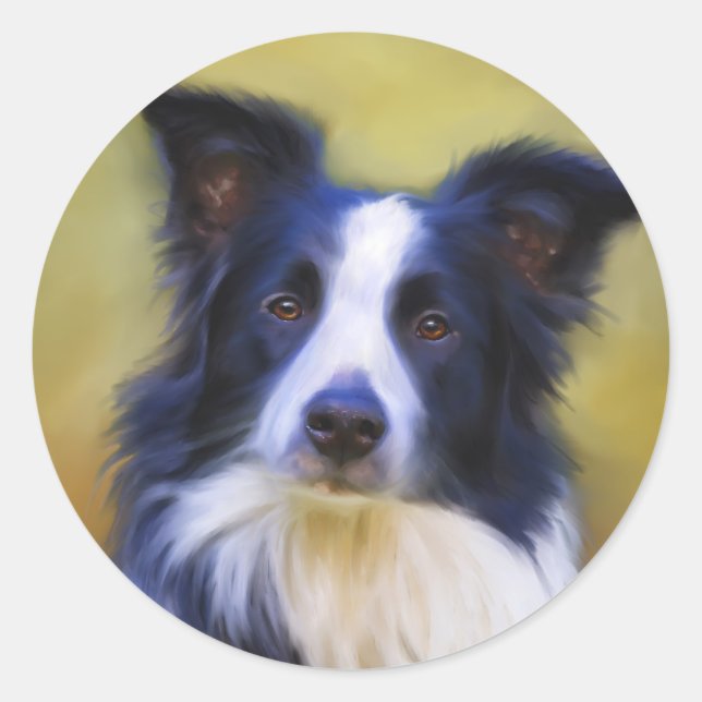 Adesivo Taj - Border Collie Art (Frente)