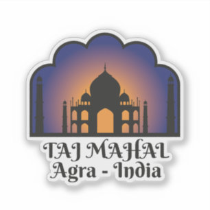 Adesivo Taj Mahal para Colecionadores de Cultura, Arte e V