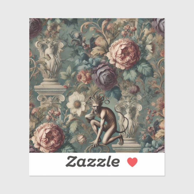 Adesivo Take a Bow – Gothic Floral Design (Folha)