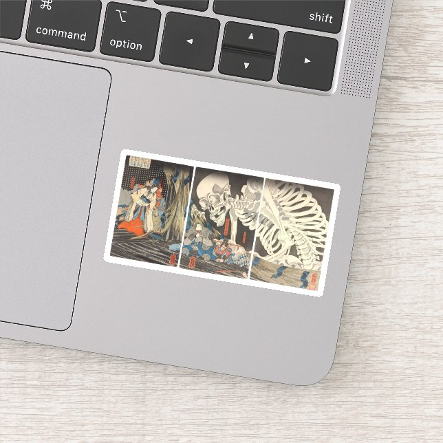 Adesivo Takiyasha a bruxa e o espectro de esqueleto (Detalhe)