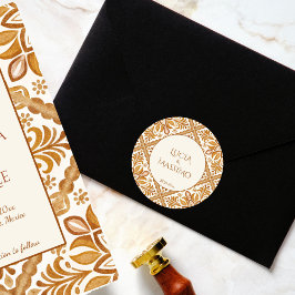 Adesivo Talavera terracotta vintage casamento mexicano