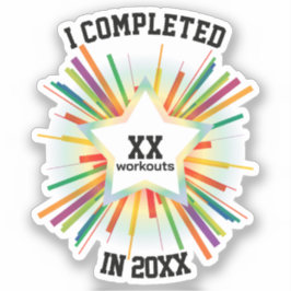 Adesivo Tally de Workout do Final do Ano (Rainbow)